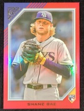 Shane Baz 2022 Topps Gallery RED #'d/5 ROOKIE SSP Tampa Bay Rays RC Card No. 95