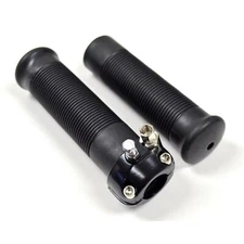 1" Throttle Assembly Single Cable Black Jackhammer Grips for Harley 44-29482b