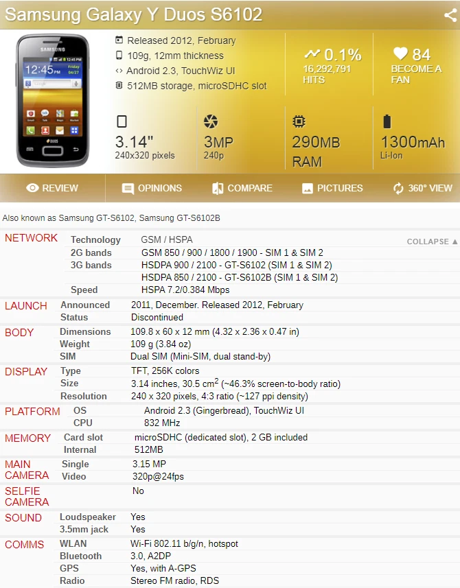 Tela sensível ao toque Samsung Galaxy Y Duos S6102 Wifi 512MB Dual SIM Android 3G 3.15MP - Imagem 4 de 4