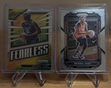 2023 Panini Prizm WNBA Brionna Jones Fearless No. 1 & Base Card No. 47 Sun