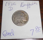 1920 D BUFFALO NICKEL - GOOD