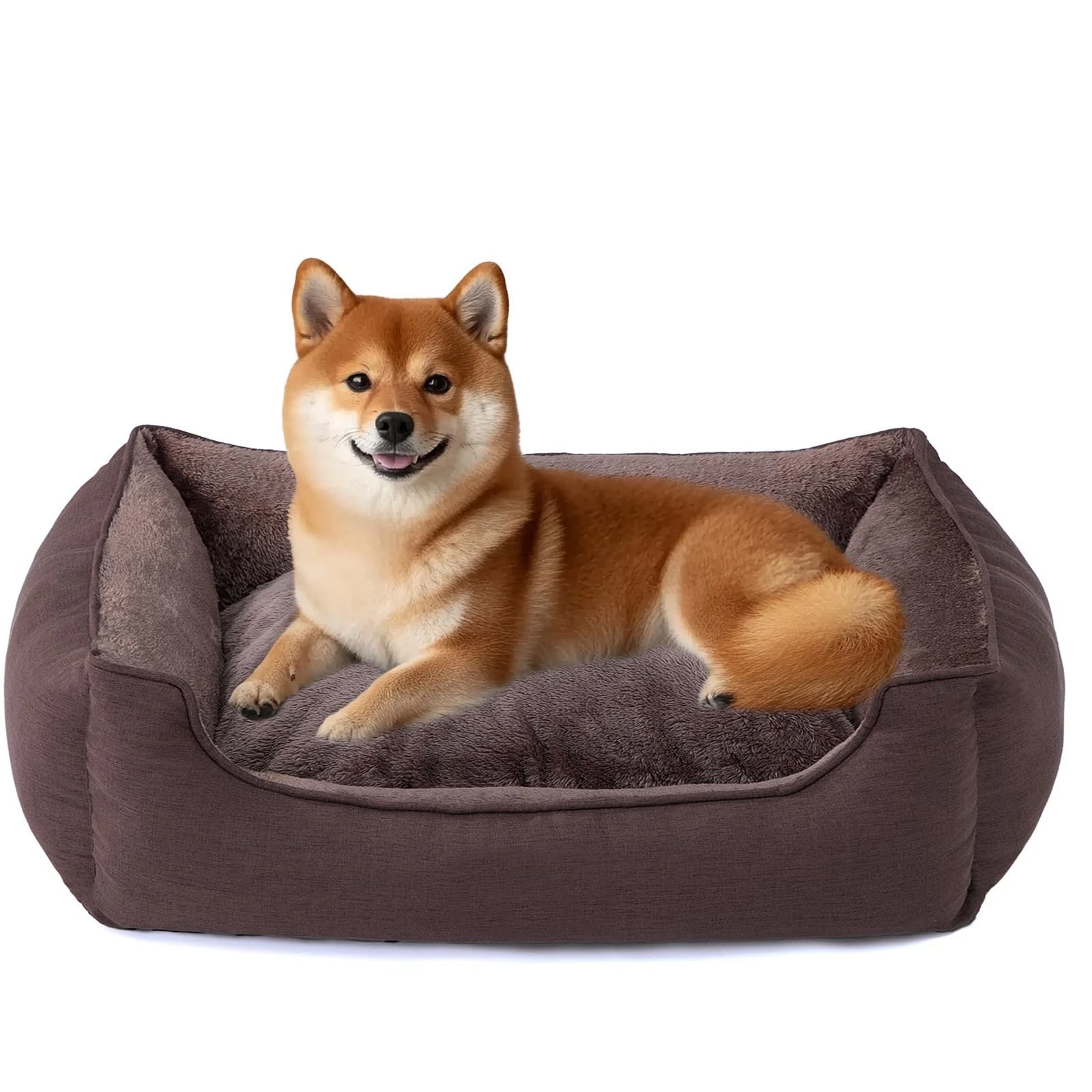 Rectangle Dog Bed for Large Size Dog with Removable Washable Cover Pet Bed wi...