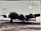 A4 Photograph of a Lancaster bomber With Tall Boy Bomb. Signed By WW2 Veterans