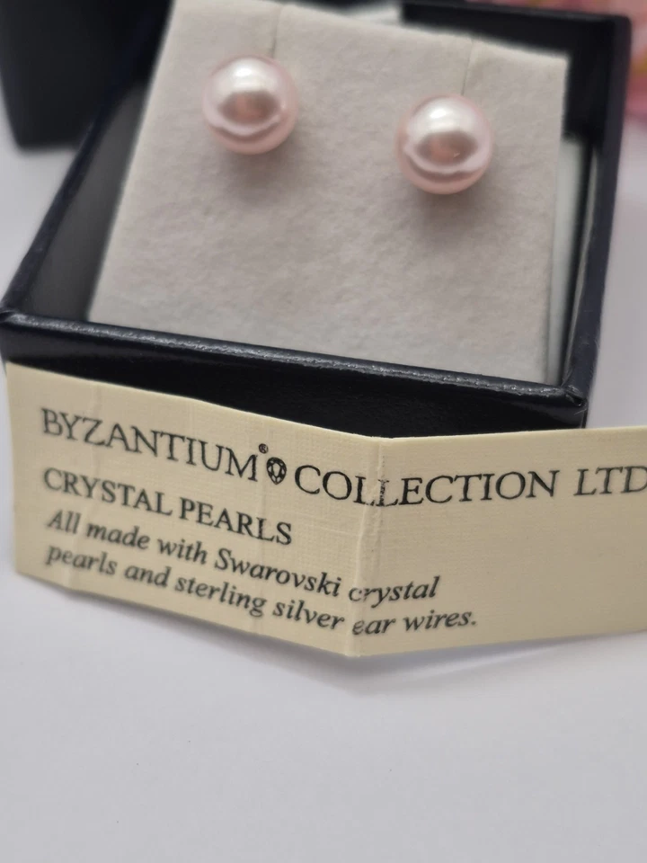 Brincos de pérola de prata esterlina coleção bizâncio Londres. - Imagem 3 de 4