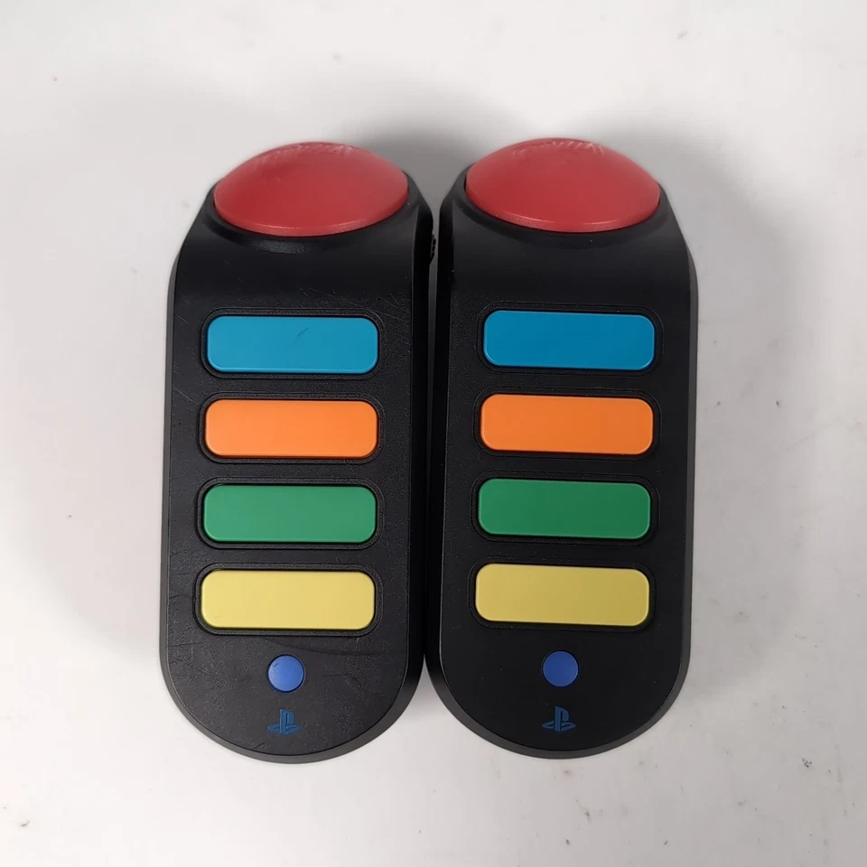 Buzz Wireless Buzzer Controllers x4 W Bag Only NO DONGLE PlayStation PS3 Bundle - Image 2 of 4