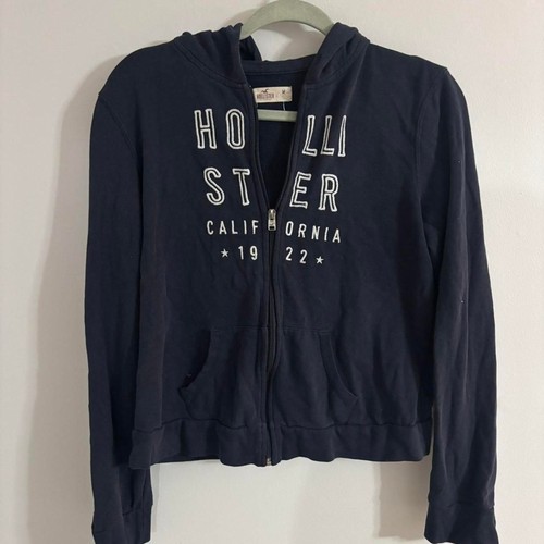 Hollister-co Women's Navy and Blue Hoodie