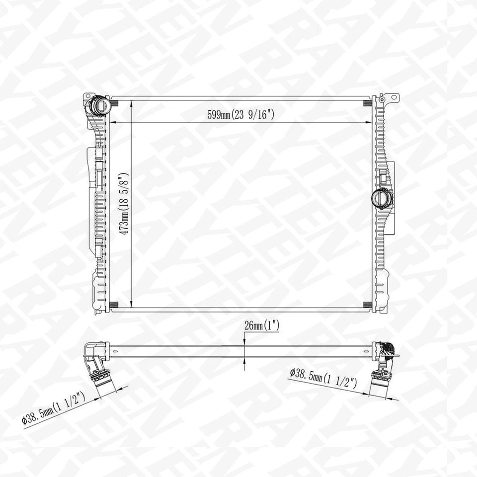 Radiator for 2017-2021 BMW 230i 230i xDrive 430i 330e 330i M240i 330i GT xDrive Foto 4 de 4