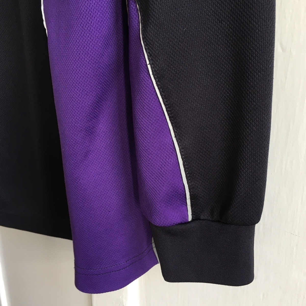 FedEx Ground 長袖ポロスウェット 黒・紫 FedEx Ground Uniform Long Sleeve Polo Shirt Mens Large Logo