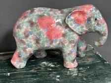 Vintage Park Rose Bridlington Pottery Elephant Ornament