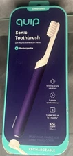 Quip Rechargeable Electric Toothbrush - Soft Bristle, Sonic Toothbrush, Midnight