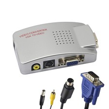 GINTOOYUN VGA to RCA Adapter,Composite Video,S-Video White