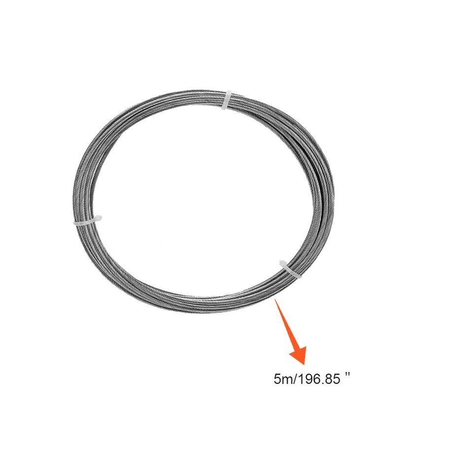 Vorhang-Seilspanngarnitur 5m – Robustes Drahtseil-Befestigungssystem - Bild 2 von 4