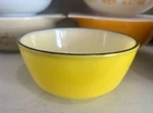 Yellow Fire King Bowl With Black Edge