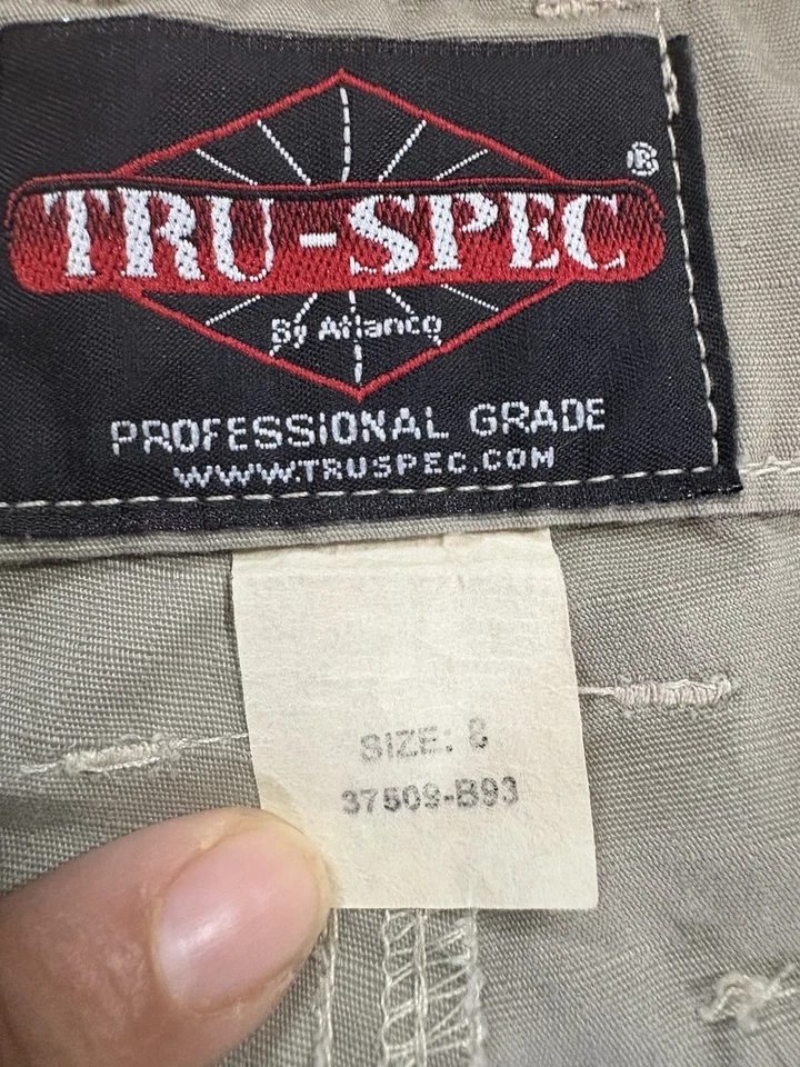 Tru-Spec Tactical Pants Men 8 Beige Cargo Pockets Straight Leg Outdoor - Image 4 of 4