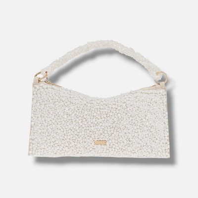 Cult Gaia Women's White Embellished Faux Pearl Hera Nano Shoulder Bag