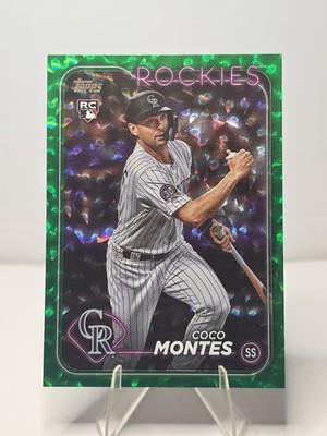 2024 Topps Series 1 - Coco Montes #92 Green Crackle Foil /499 (RC)