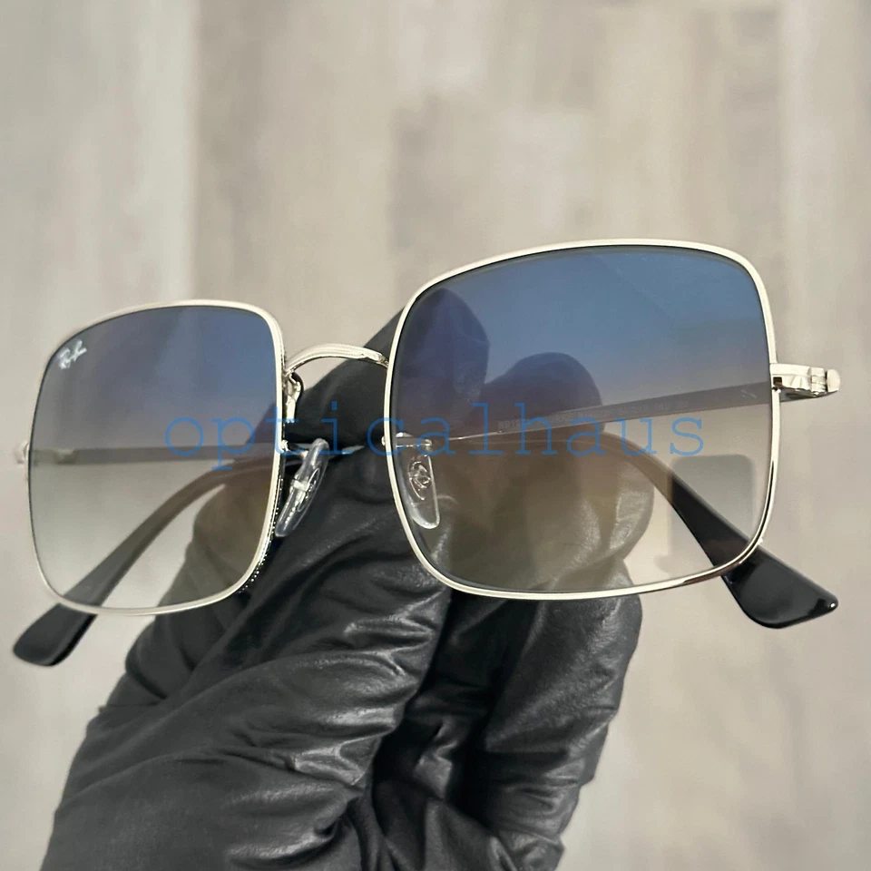 NUEVO Gafas de sol unisex Ray-Ban RB 1971 plateadas cuadradas azules degradadas 54 mm Foto 2 de 4