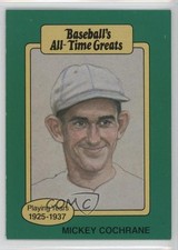 1987 Hygrade Baseball's All-Time Greats Mickey Cochrane HOF 1i7