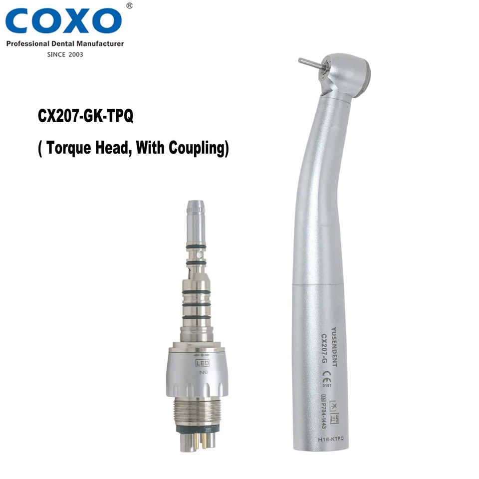 Turbina dental de fibra óptica COXO pieza de mano de alta velocidad se adapta a Kavo Multiflex LUX nueva Foto 3 de 4