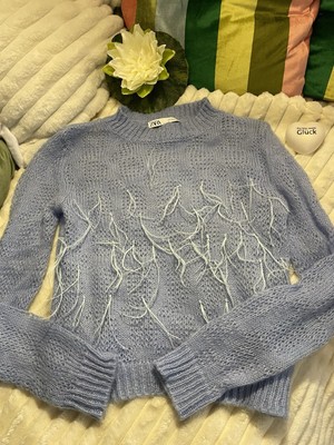 Hübscher Ausgefallener Neuer Pullover Von Zara Mit Mohair Und Wolle, Größe M/38