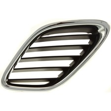 Grille For 2003-2007 Saab 9-3 Driver Side Chrome Shell Black Insert New Body