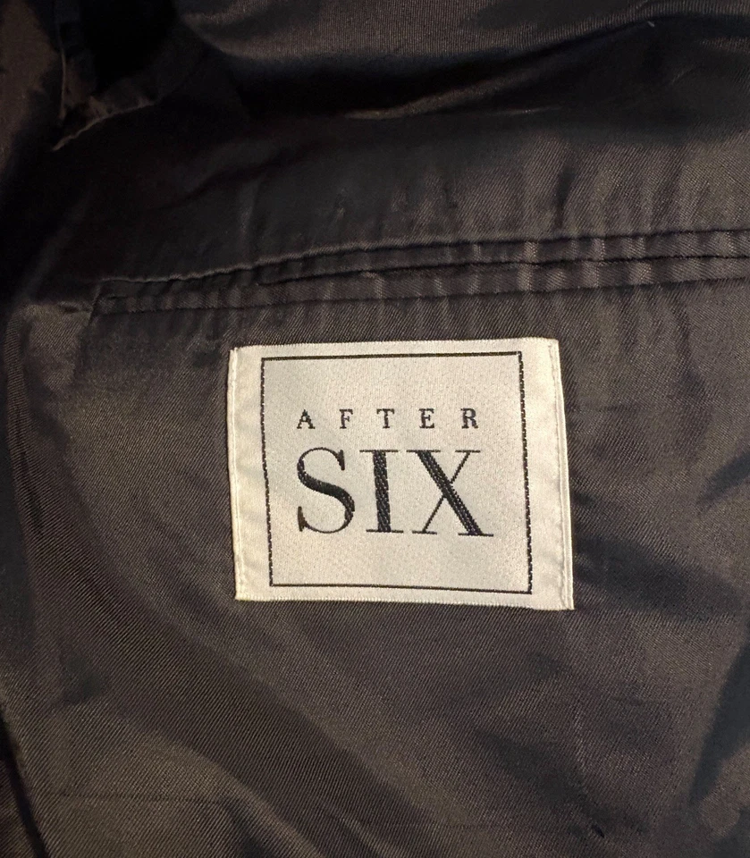 Men's Vintage After Six Black Double Breasted Tuxedo Jacket Size 37S - Image 4 of 4