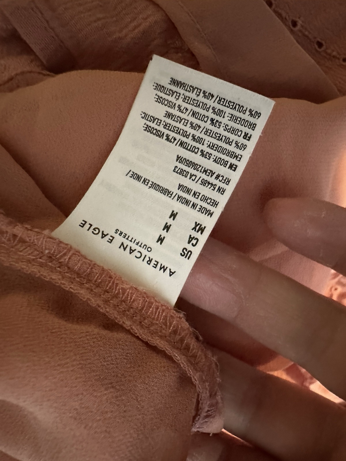 AE American Eagle Medium Solid Eyelet Puff-Sleeve… - image 10