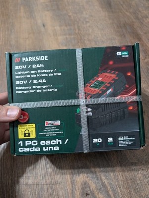 Parkside 20v/2Ah Lithium-ion Battery & 20v / 2.4A Battery Charger PAP 202 A1 NEW