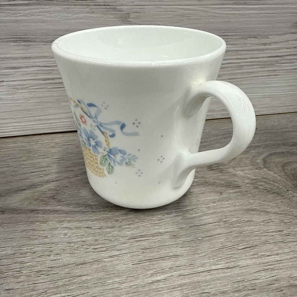 CORNING Country Cornflower TAZAS Tazas Cesta de Flores Azules y Rosas—Juego de 8 Foto 3 de 4