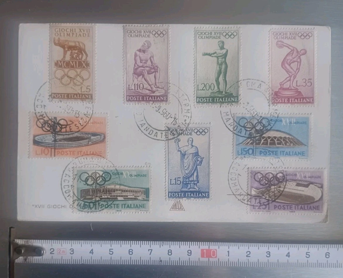 1960 CYCLING Olympische Spiele Rom FDC Postcard Giochi Olimpici Roma Italy 