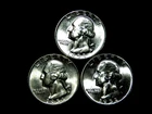 1953PDS  Brilliant Uncirculated 90% Silver Three Coin Washington Quarter Set DF3