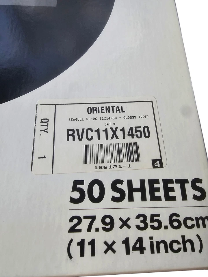 Nuevo de Lote Antiguo 11X14 50 Hojas Oriental VC RP-F Gaviota Papel Fotográfico SIN ABRIR Foto 3 de 4