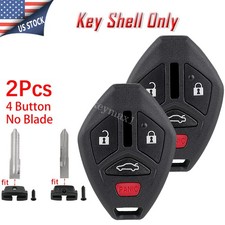 2x For Mitsubishi Lancer Outlander Galant Car Key Fob Case Shell 2008 2009 2010