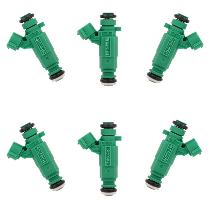 Топливная форсунка 3531037150 для 2006-2010 Kia Rio5 Hyundai Accent 1,6 л L4 6 шт. - Изображение 3 из 4