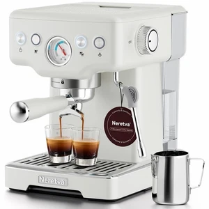 New Neretva Espresso Machine PE3690SU/WH 15 Bar 1450W 1.8L Steam Wand White