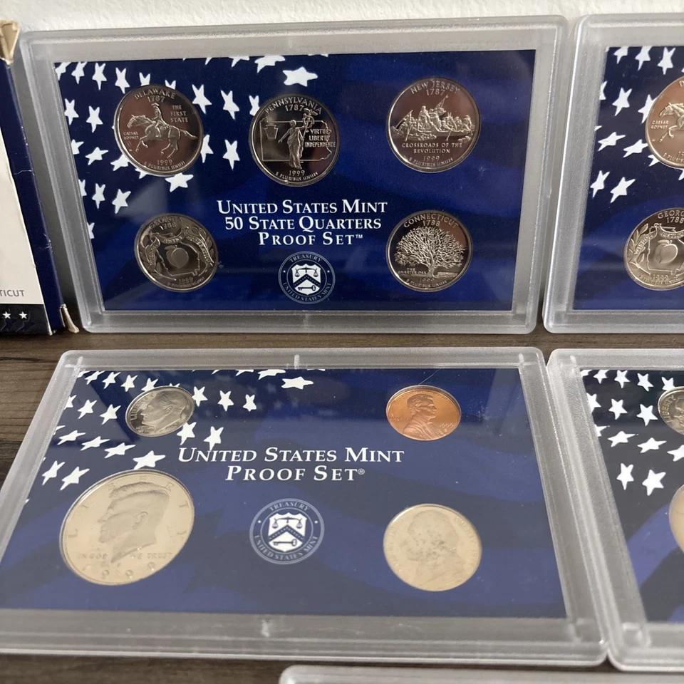Lot of 5 1999 United States Mint 50 State Quarters Proof Sets See Photos - Image 2 of 4