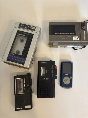 Lot of 5 Sony Vintage Cassette Tape Players - UNTESTED