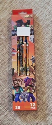 12pc Box of Kids Minecraft Lead Pencils 