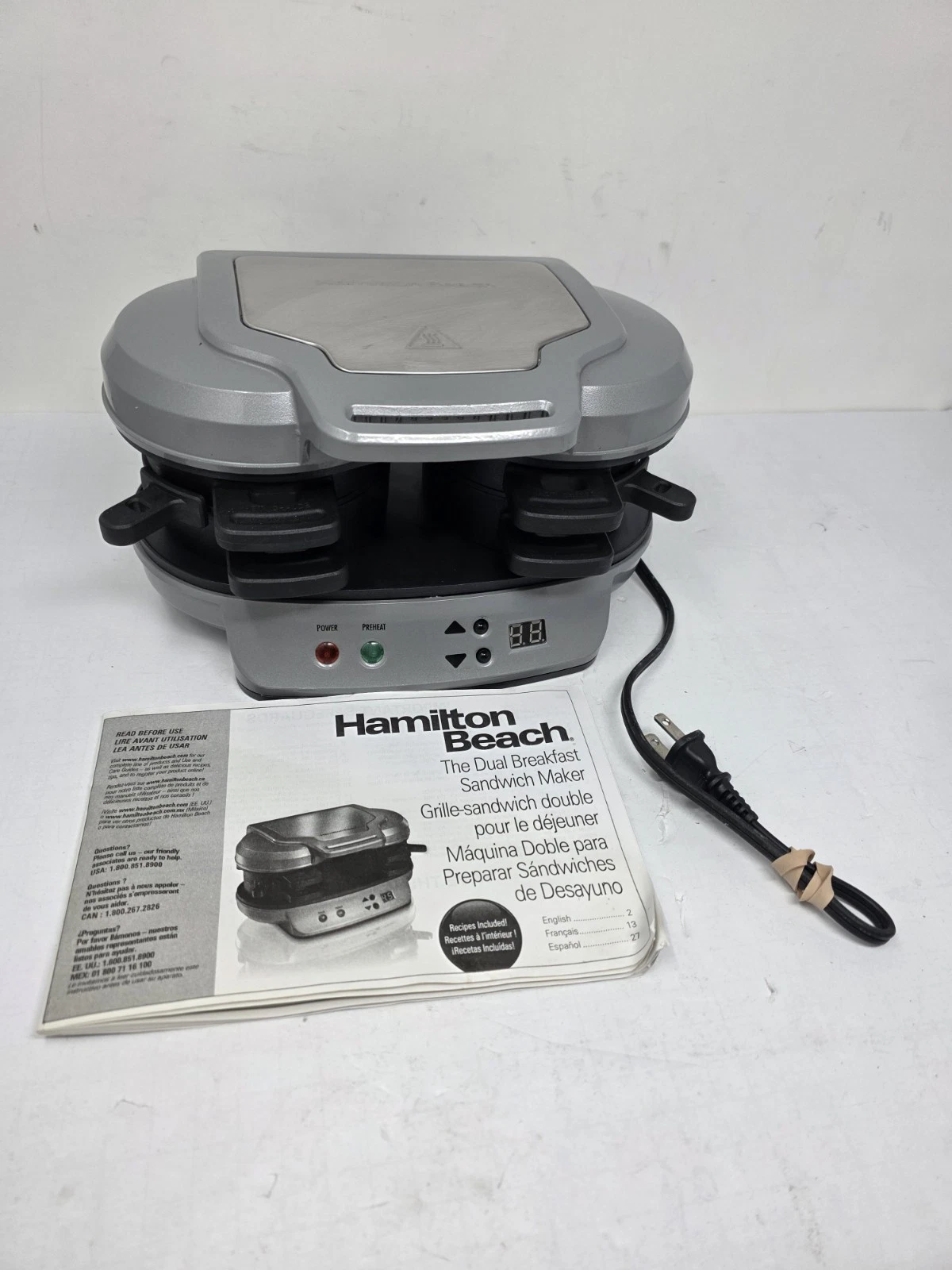 Hamilton Beach Mode 25490 Dual Breakfast Sandwich Maker, TESTED