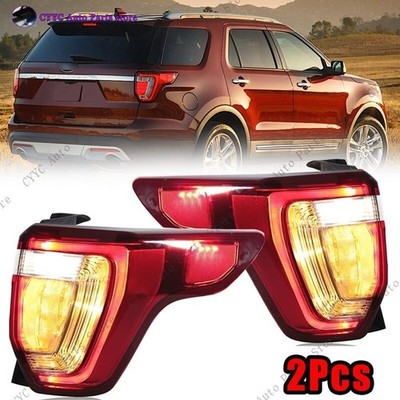 For Ford Explorer 2016-2019 Pair LED TailLights DRL Brake Reverse Lamp ...