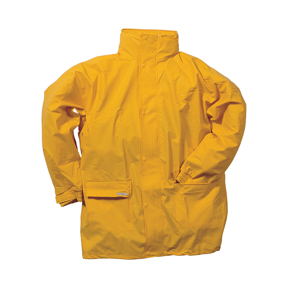 OCEAN Regenjacke COMFORT STRETCH 020045 gelb, wasserdicht, Kapuze