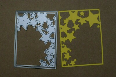 Metall Stanzformen Rahmen mit Sternen Kartenherstellung, Scrapbooking ** UK-VERKÄUFER ** A8