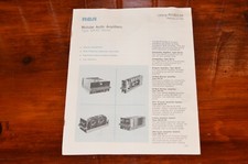 RCA BROADCAST Audio Amplifiers Brochure Specifications BA-40, 41, 43, 44, 48 Vtg