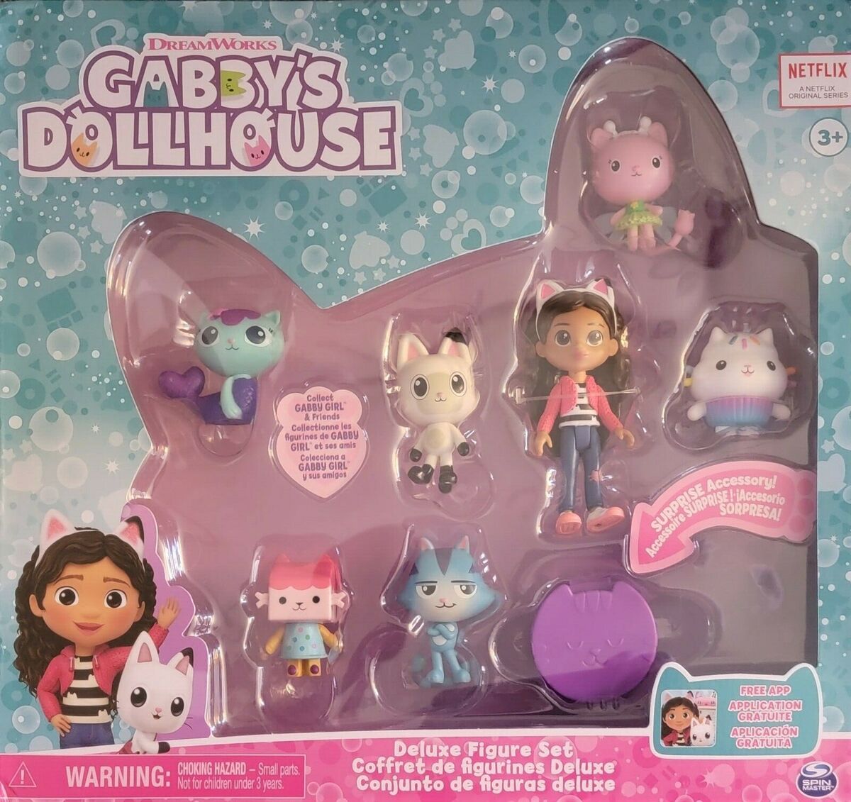 Gabby's Dollhouse, Deluxe Figure Gift Set with 7 Toy Figures and Surprise  Accessory, Kids Toys for Ages 3 and up