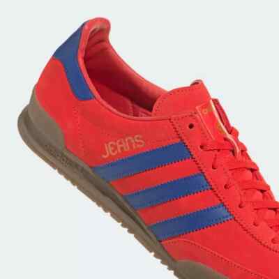 adidas jeans trainers blue and red