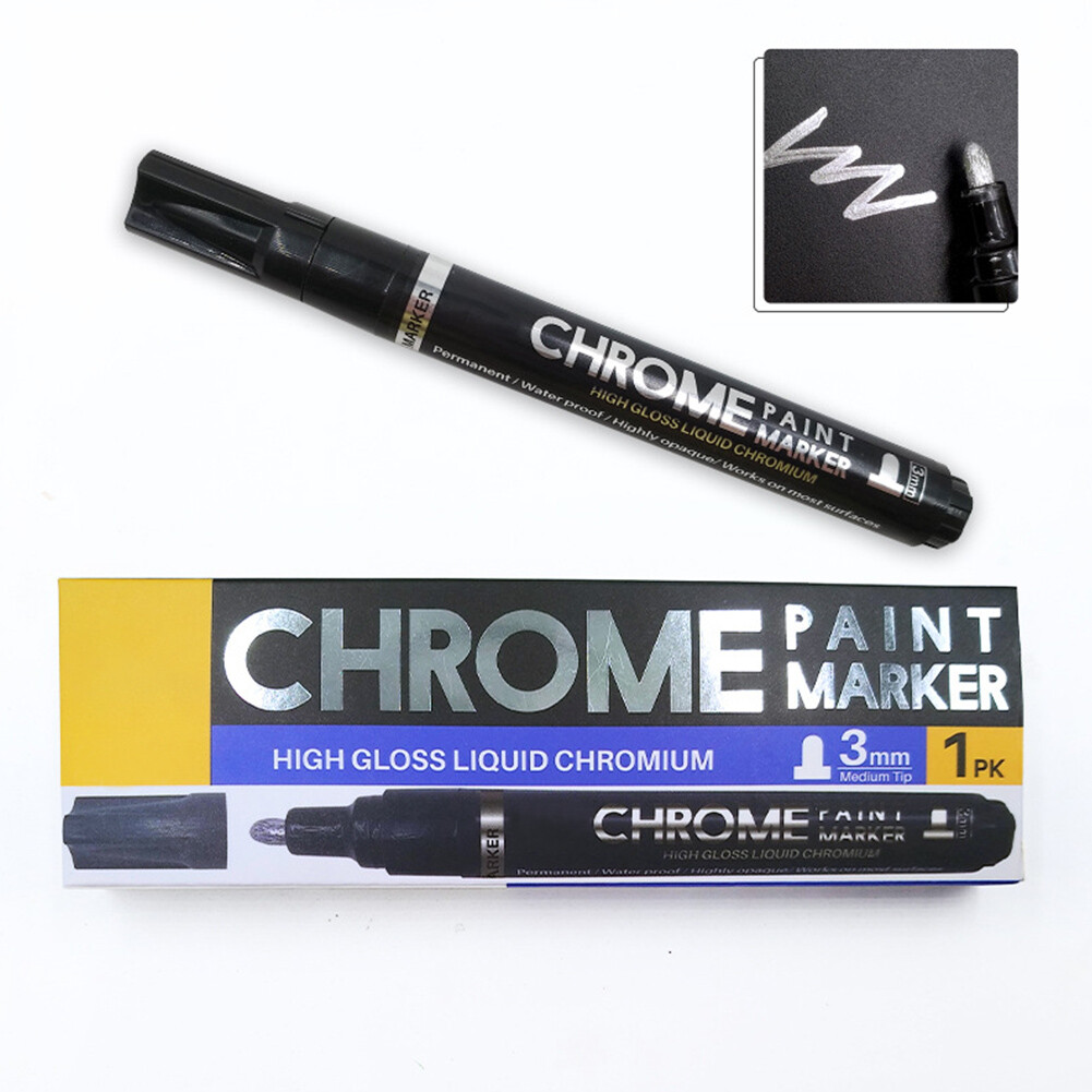 3pcs For Model Quick Dry Chrome Paint Pen Multifunctional High Gloss Metal Glass eBay