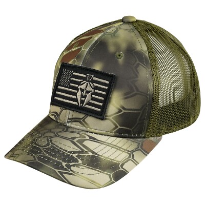 Kryptek Spartan/USA Flag Meshback Cap- Kryptek Mandrake | eBay