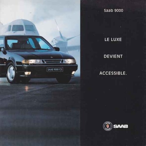 Catalogue Brochure SAAB 9000 CS / Special Fleet 1992 Belgique en