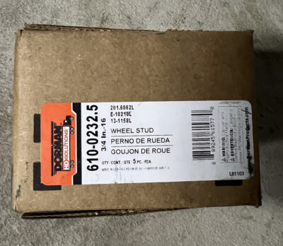 Dorman 610-0232.5 3/4 In.- 16 Serrated Stud , 5 Pack Universal Fit
