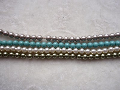 30 Swarovski  Round CRYSTAL Pearls 4mm  Art. 5810 FARBWAHL Imitatperlen